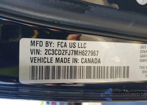 2021 Dodge Challenger R/T Scat Pack from USA, damaged, VIN 2C3CDZFJ7MH627967